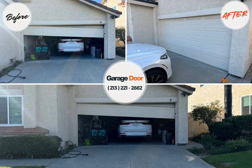 Before and after: garage door spring repair Valparaiso, FL